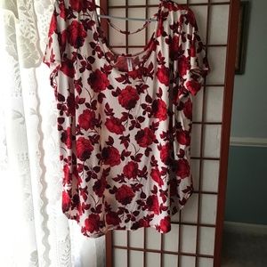 Piphany XLarge XL Shirt Cream/Red NWOT